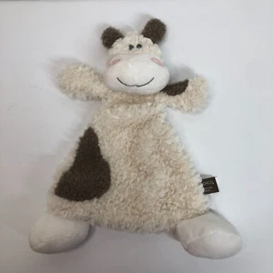 Demdaco Cow Lovey Security Blanket Rattle Plush Gray Cream Soft Comfort - Picture 1 of 8