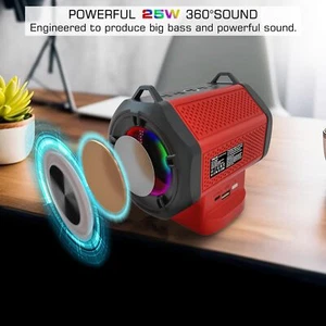 Milwaukee M18 18V Battery Speaker with TWS Pairing, RGB Light, Shoulder Strap - Picture 1 of 23