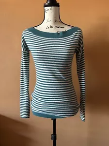 CLUB MONACO Striped 100% Cashmere Sweater Size XS - Picture 1 of 6
