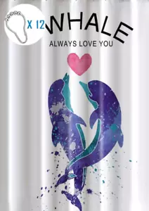 I Whale Always Love You Duschvorhang von Jes & Medis mit (12 Haken) - Bild 1 von 5