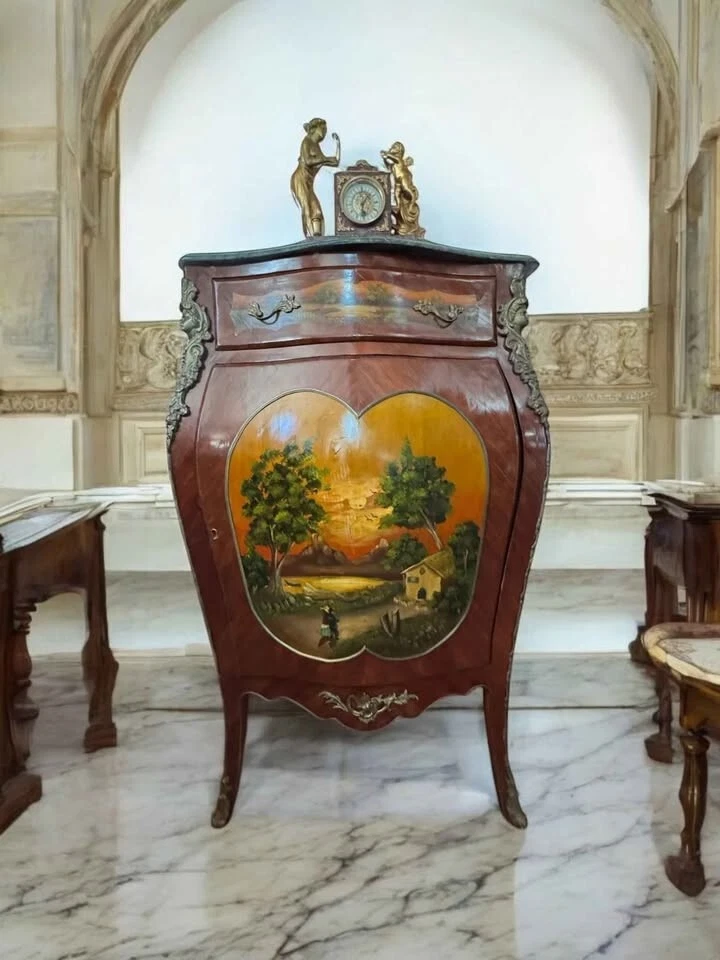 Antique Furniture Louis the 16th Commode Rustic Scenery - Image 1 of 1