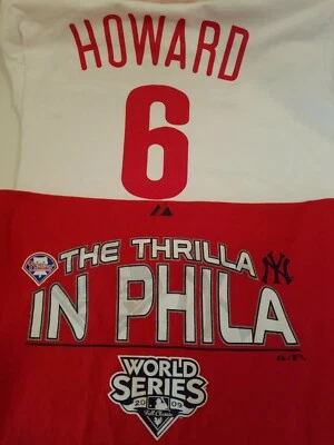 Lot of 2 MLB Baseball PHILADELPHIA PHILLIES Shirts ADULT LARGE  VINTAGE  - Image 1 of 4