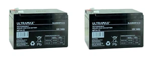 2 (Paar) X ULTRAMAX 12V 14AH (12AH) MOBILITÄTSFAHRZEUG ROLLSTUHL & ROLLER AKKU - Bild 1 von 5