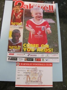 Barnsley V Leicester City 28.4.07 Programm & Ticket in gutem Zustand - Bild 1 von 1