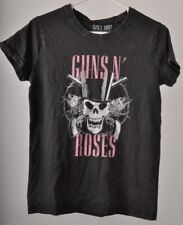 Guns and Roses Official Size Small Pink black grey white skull gun logo band ...