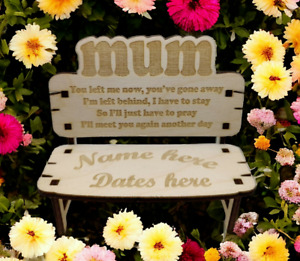 in loving memory mum memorial bench funeral remembrance keepsake