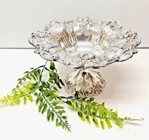 Reed And Barton Francis 1 Sterling Silver Compote Dish Repoussé 427 Grams - Picture 1 of 18