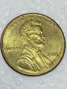 2005 Lincoln Penny Yellow with no mint mark Closed AM - Picture 1 of 3
