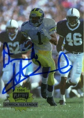 1994 Playoff Football #296 Derrick Alexander Signed Autograph (no COA) - Image 1 of 2