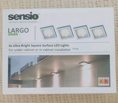 Sensio LUCE LED Square Kitchen Cabinet Kick Board Plinth Lights - cool White - Image 1 of 3