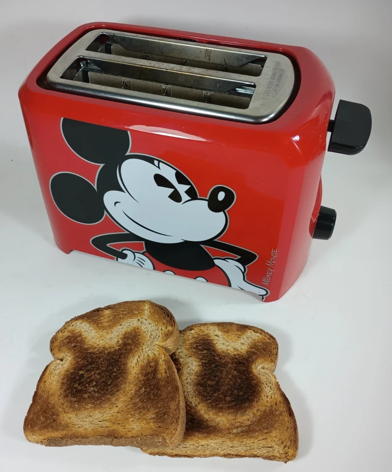 Disney Mickey Mouse Tostadora 2 Rebanadas Hojas Mickey Mouse ¡Impresión en Tostadas! Foto 1 de 4