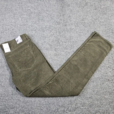 Pantalones de pana ajustados J Crew para hombre 32x34 verde oliva elásticos flexibles 484 rectos nuevos con etiquetas Foto 1 de 4