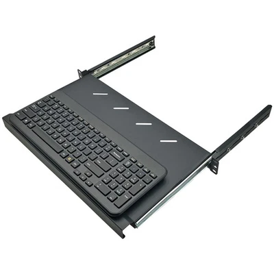 Electriduct 1U 19-Inch Rackmount Sliding Vented Keyboard Shelf Only - Image 1 of 4