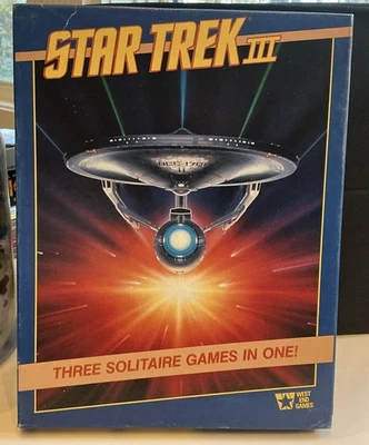 UNPUNCHED Star Trek III, 3 Solitaire Games In 1-1985 West End Games complete! - Image 1 of 4