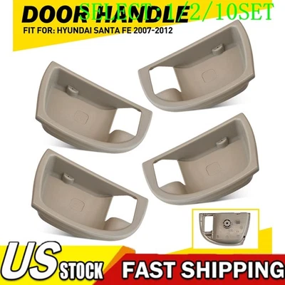 4Pcs Inside Door Handle Trim Cover Beige L&R For Hyundai Santa Fe 2007-12 1~10X Foto 1 de 4
