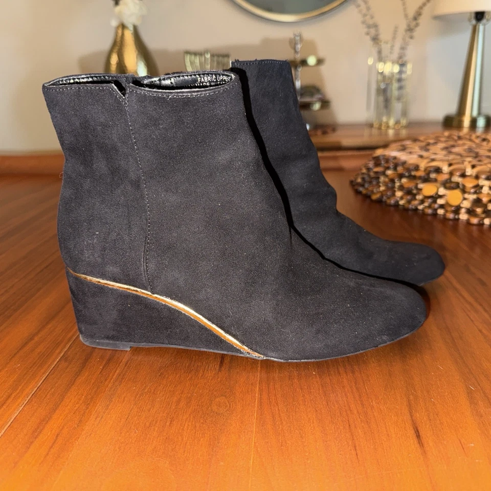 Ботинки Alfani Step Flex черные с золотым акцентом - Изображение 1 из 4