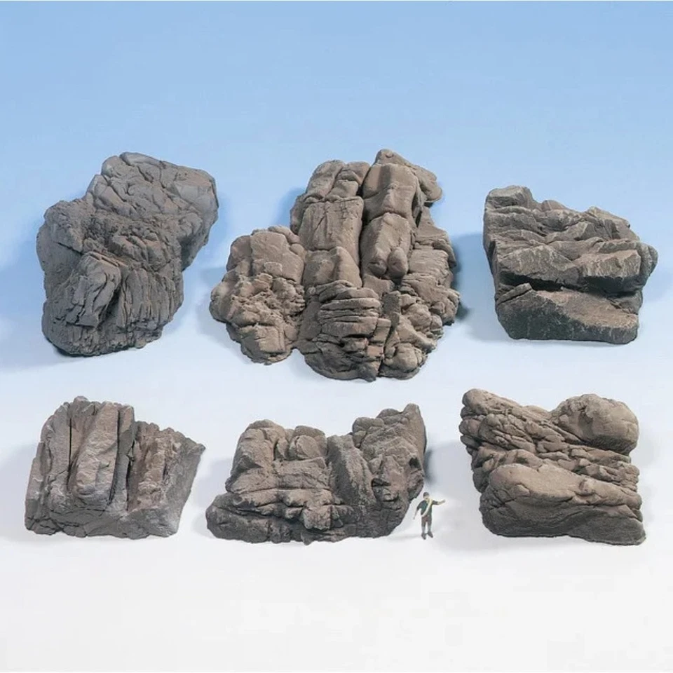 Felsstücke "Sandstein" - 6 Stück für Modellbau, Eisenbahn & Diorama Landschaft - Bild 1 von 1
