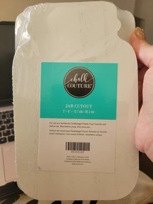 Tarro de alta costura de tiza superficie decoración artesanal forma nuevo sin abrir Foto 1 de 4