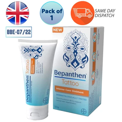 Bepanthen Tattoo Intense Care Ointment Formulated Provitamin B5 50g BBE 07/22