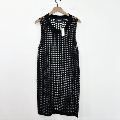 Anthropologie Maeve Karenina Knit Kaftan Coverup Black Knit Dress nwt one size - Image 1 of 4