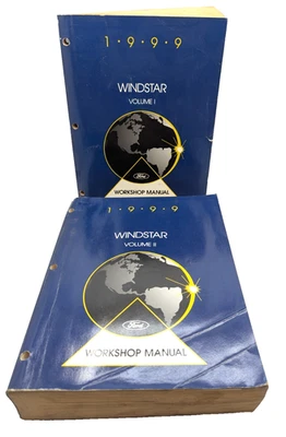 1999 FORD WINDSTAR 99 ТОМ 1 И 2 МАСТЕРСКАЯ РУКОВОДСТВО НАБОР РЕМОНТ КНИГИ OEM - Изображение 1 из 4
