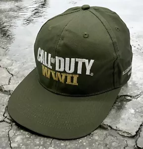 Call Of Duty WW2 Promocional Sombrero Juegos COD Snapback Gorra Segunda Guerra Mundial en Guerra Verde - Imagen 1 de 9