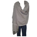 Cashmere | 4 Ply | Shawl/Throw |Nepal |"Natural"|2 Color Mix| Gray & Ivory