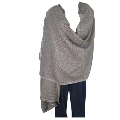 Cachemira | 4 Capas | Mantón/Tiro | Nepal | "Natural"|Mezcla de 2 Colores| Gris y Marfil Foto 1 de 4