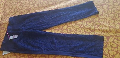 New! Scee by Twin-set Simona Barbieri Pantaloni blu pizzo  Tg S 40/42 - Immagine 1 di 4