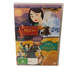 Mulan 1 2 DVD Animation Children Fantasy Adventure Martial Arts Region 4 VGC - Picture 1 of 10