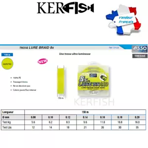 Trenza ASSO Señuelo Braid 8x Amarillo Fluorescente: Una Trenza Ultra Luz - Bild 1 von 1
