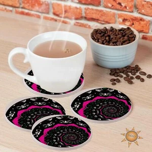 Juego de regalo Flower Fury Drink Coaster piedra arenisca natural - Imagen 1 de 2