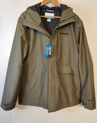 Columbia Omni Tech Men's Waterproof Breathable Hooded Coat / Green / New - Image 1 of 4