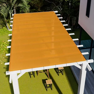 Parasol naranja 2-7 ft borde recto vela 240GSM dosel toldo patio patio jardín - Imagen 1 de 7