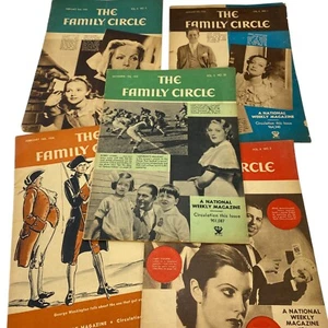 Vintage Family Circle Magazine Lot of 5 1933 1934 - Foto 1 di 13