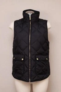 $120 J Crew Women's Excursion Quilted Vest PXXXS petite black e1013 NWT - Picture 1 of 3