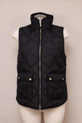 $120 J Crew Women's Excursion Quilted Vest PXXXS petite black e1013 NWT - Image 1 of 3