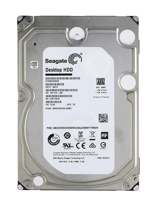 Seagate Hard Drive 5TB 7.2K SATA 3.5inch 6Gbps HDD ST5000DX000 - Image 1 of 1