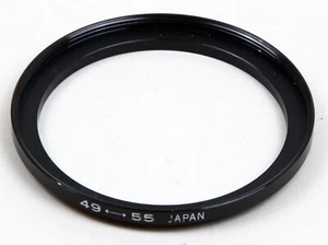49-55mm - 49mm Lens to 55mm Filter Thread STEP-UP ADAPTER RING - Picture 1 of 1