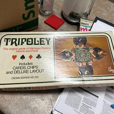Vintage 1969 Tripoley Card Game Crown Edition No 225 Michigan Rummy Complete USA - Image 1 of 3