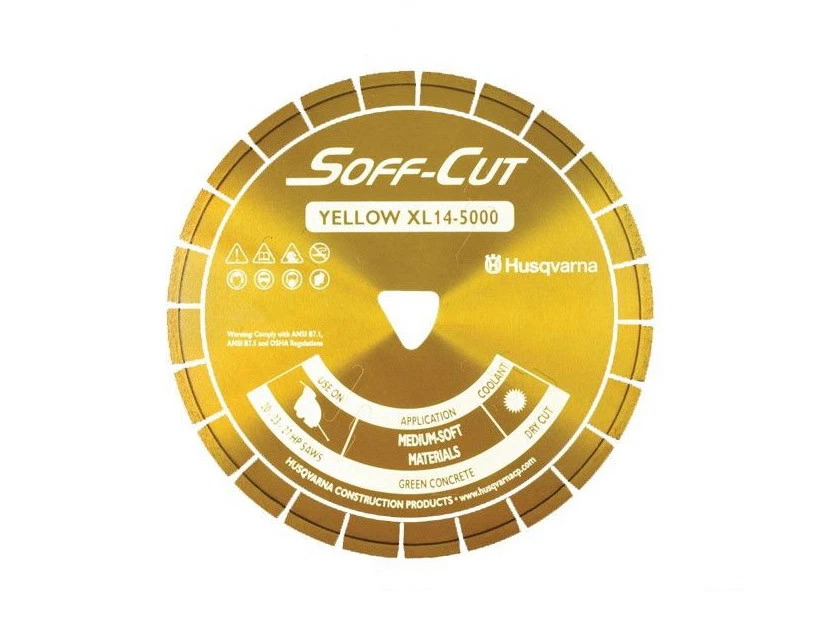 Hoja de diamante Husqvarna Excel 5000 5" amarillo corte soff entrada ultra temprana Foto 1 de 1