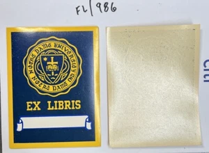 Vintage Notre Dame Ex Libris Stickers - Sold By The Each.     FL/986 - Picture 1 of 3