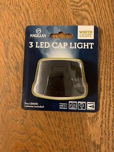 Magellan Outdoors 3 LED Cap Light -White Light- W/ Hat Clip And Batteries