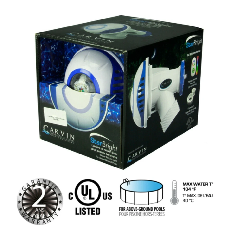 Carvin Star Bright LED Return Jet Pool Light for Above Ground Swimming Pools - Image 1 of 4