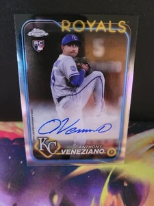 2024 Topps Chrom Anthony Veneziano Rookie RC Auto RA-AV Royals - Bild 1 von 2