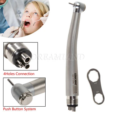 MARKENLOS SANDENT NSK Style Dental High Speed Handstück Push Button Turbine 4 Hole