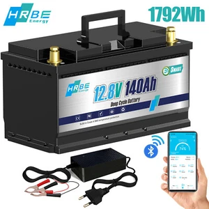 12V 140Ah LiFePO4 Lithium Batterie Bluetooth Überwachung BMS RV Solaranlage - Afbeelding 1 van 20