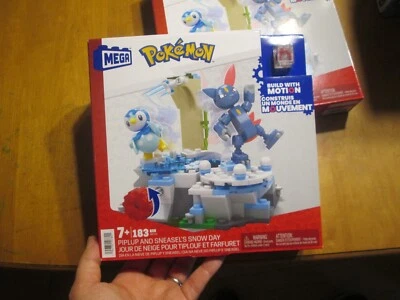 MEGA Pokemon Conjunto de Figuras Construibles Piplup Y Sneasel's Snow Day 183 Piezas Nuevo Foto 1 de 4