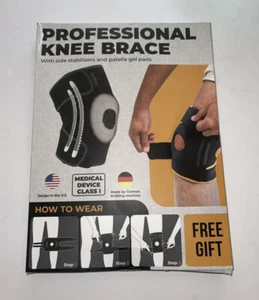 Professional Knee Brace for Men and Women, Non Slip Breathable (Black,Size:L) - Picture 1 of 3