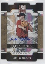 2009 Donruss Elite Extra Edition Status Gold Signatures /5 Wes Hatton #50 Auto